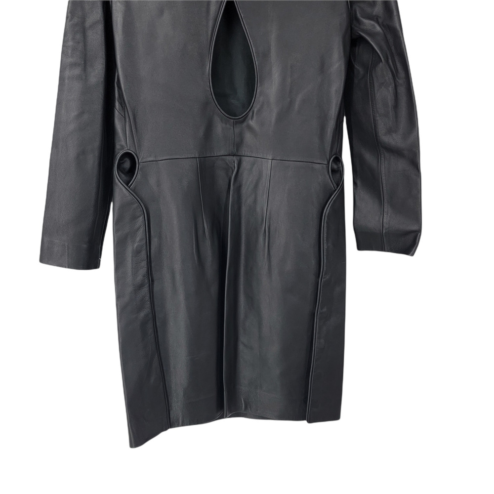 Proenza Schouler Black Lightweight Leather Dress Size 0 - Picture 5 of 10